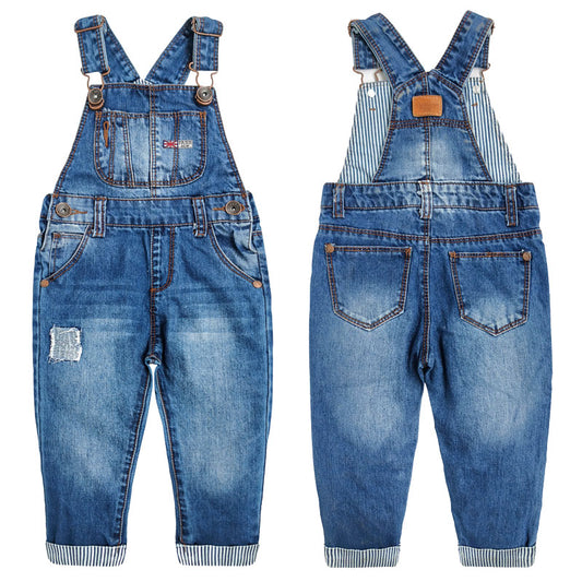 Baby Denim Overalls Soft Cute Jeans Jumpers