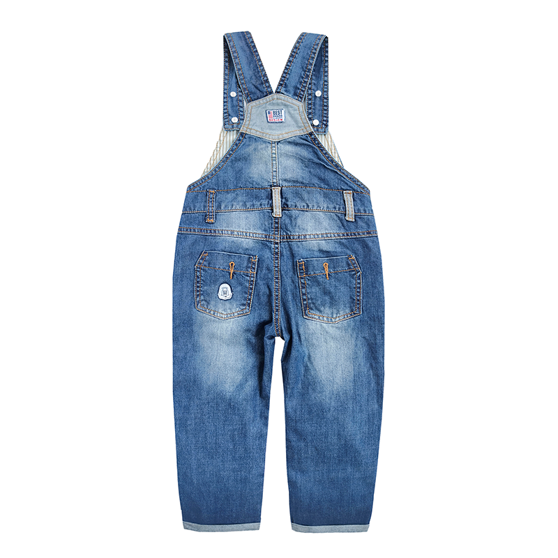 Kids Denim Overalls Ripped Jeans Jumpers
