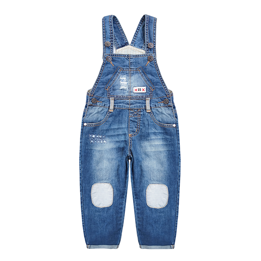 Kids Denim Overalls Ripped Jeans Jumpers