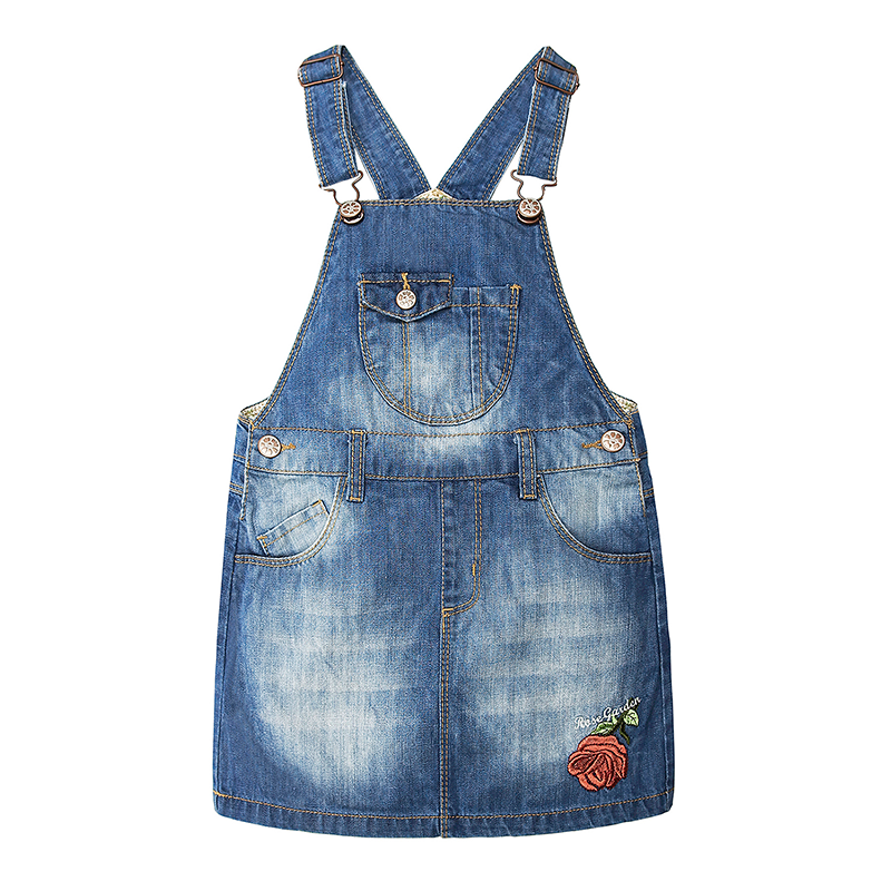 Baby Girls Rose Embroidered Jeans Dress