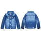 Little Kid Simple Jean Jacket, Stone Washed Soft Denim Coat Outfit