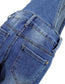 Boy Girl Overall Large Pockets Soft Washed Denim Jumpsuit