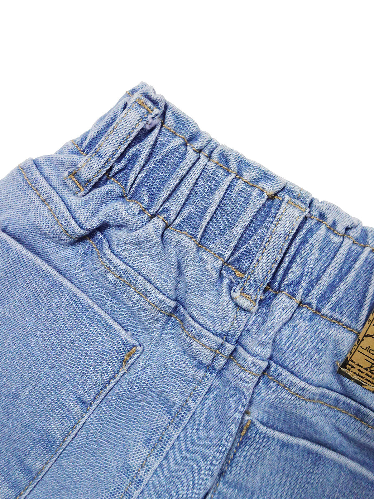 Boy Jeans Soft Ripped Denim Elastic Band Pants