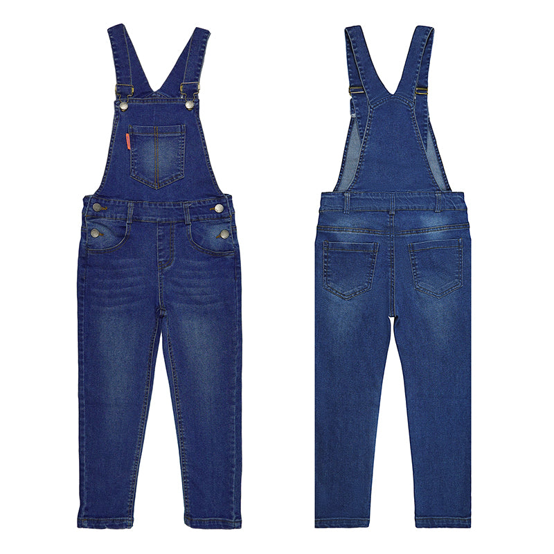 Little Boys Jeans Overalls Elasitic Band Inside Soft Stretchy Denim Workwear