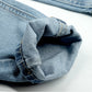 Little Girls Elastic Band Ripped Holes Denim Pants Jeans