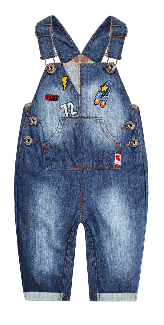 Fashion Baby Denim Overalls Embroidered Jumpsuit