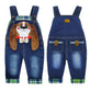 Baby Jeans Overalls Lucky Dog 3D Cartoon Soft Knitted
