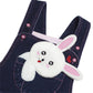 Fresh Baby Cotton 3D Cartoon Bunny Soft Knitted Jeans Overalls