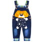 Baby Cotton Cartoon Dog Soft Knitted Jeans Overalls