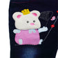 Baby Cotton 3D Cartoon Bear Skin-friendly Knitted Jeans Overalls