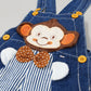 Toddler Denim 3D Cartoon Animal Jeans Shortalls